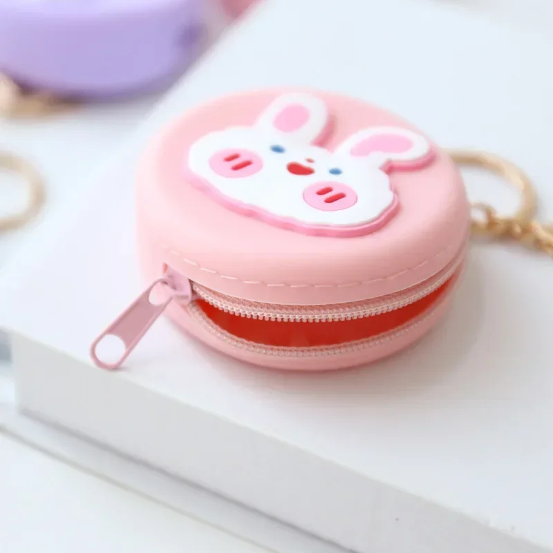 Carino Kawaii Silicone portamonete portachiavi Mini portafoglio frizione per donne ragazze