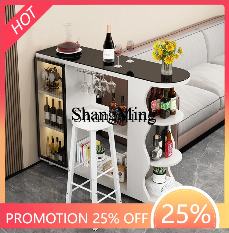 

FGgood-looking light luxury rock slab bar table household modern simple wall partition cabinet small apartment entrance cabinet