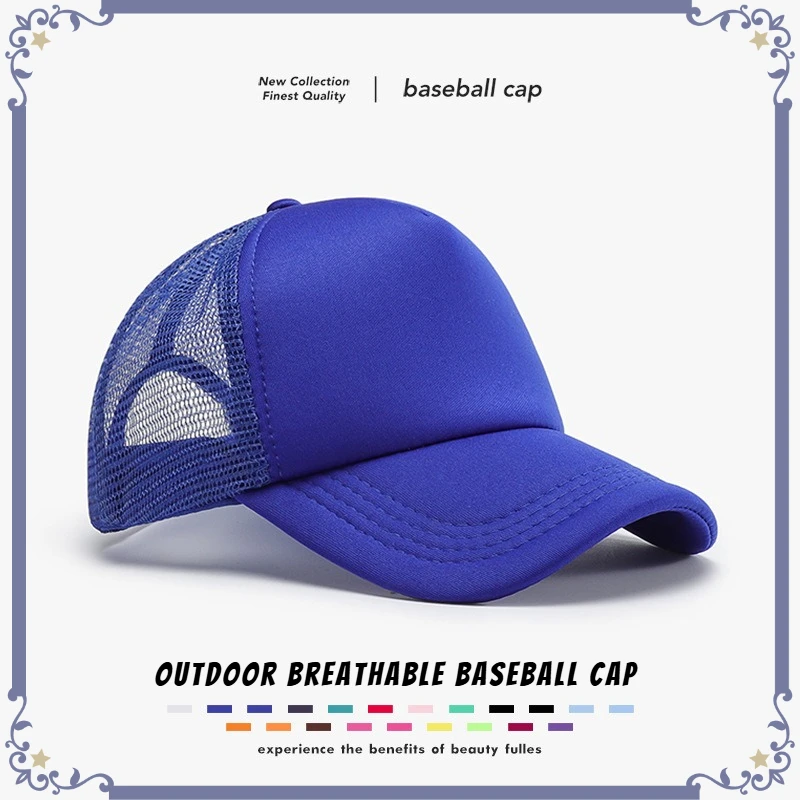Breathable Multi Colored Mesh Baseball Cap Woman Five Pointed Sponge Baseball Cap Outdoor Bare Breathable Sunshade Hat for Beach
