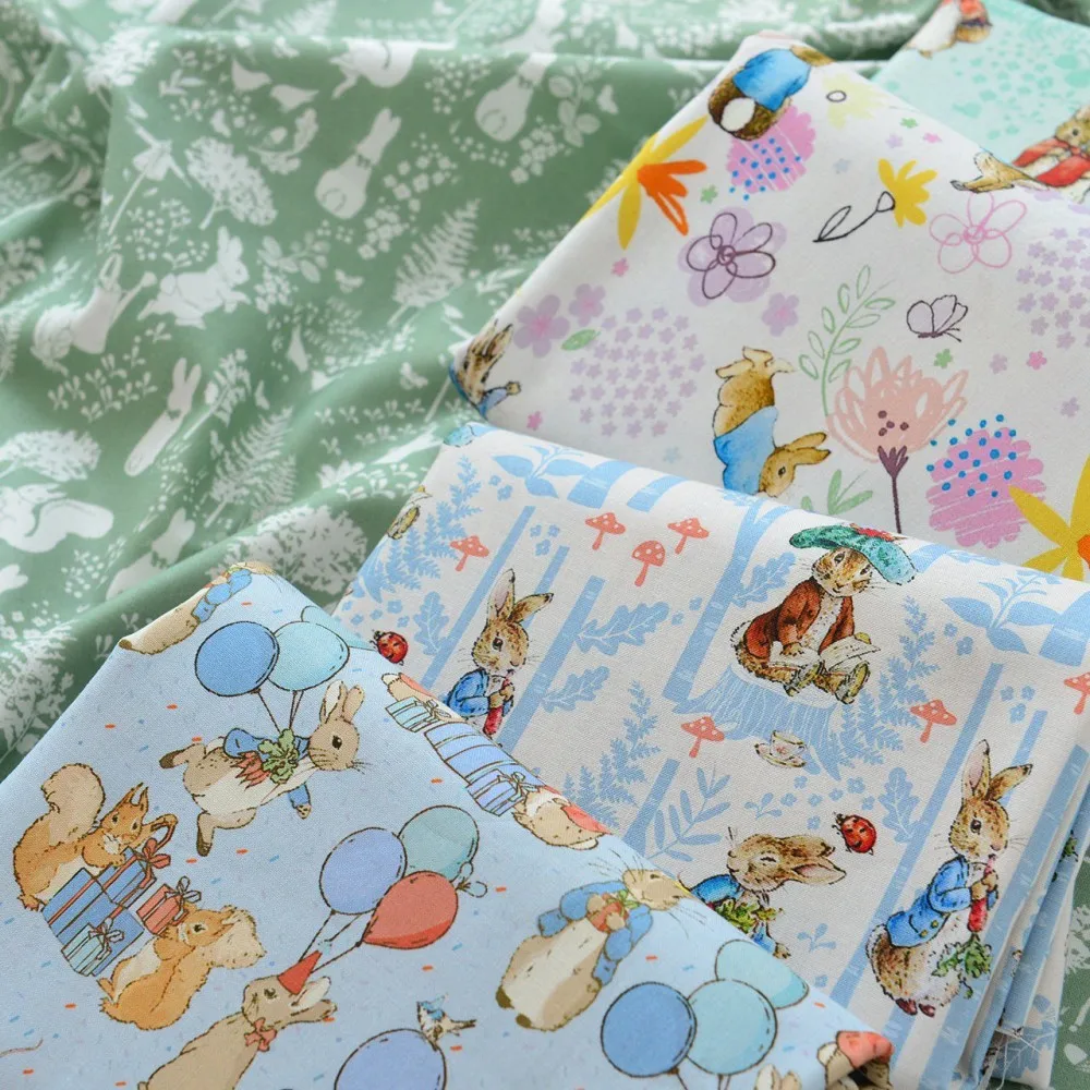 

New Cartoon Print Pure Cotton Fabric 145x50cm Clothing Sewing Materials DIY Sewing Dress Fabric Patchwork Cotton Digital Print