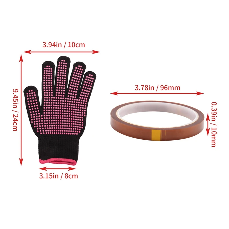 Ruban de sublimation thermique, gants et 3 rouleaux, 10mm, X33M, 108Federation