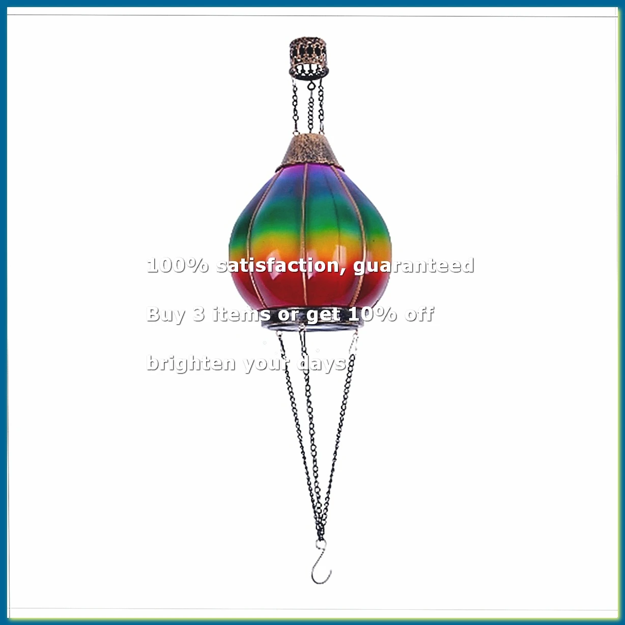 ●Hot Air Balloon Solar Lantern Lights Outdoor Hanging Solar Lantern for Garden Yard Patio Porch Decor-A57M