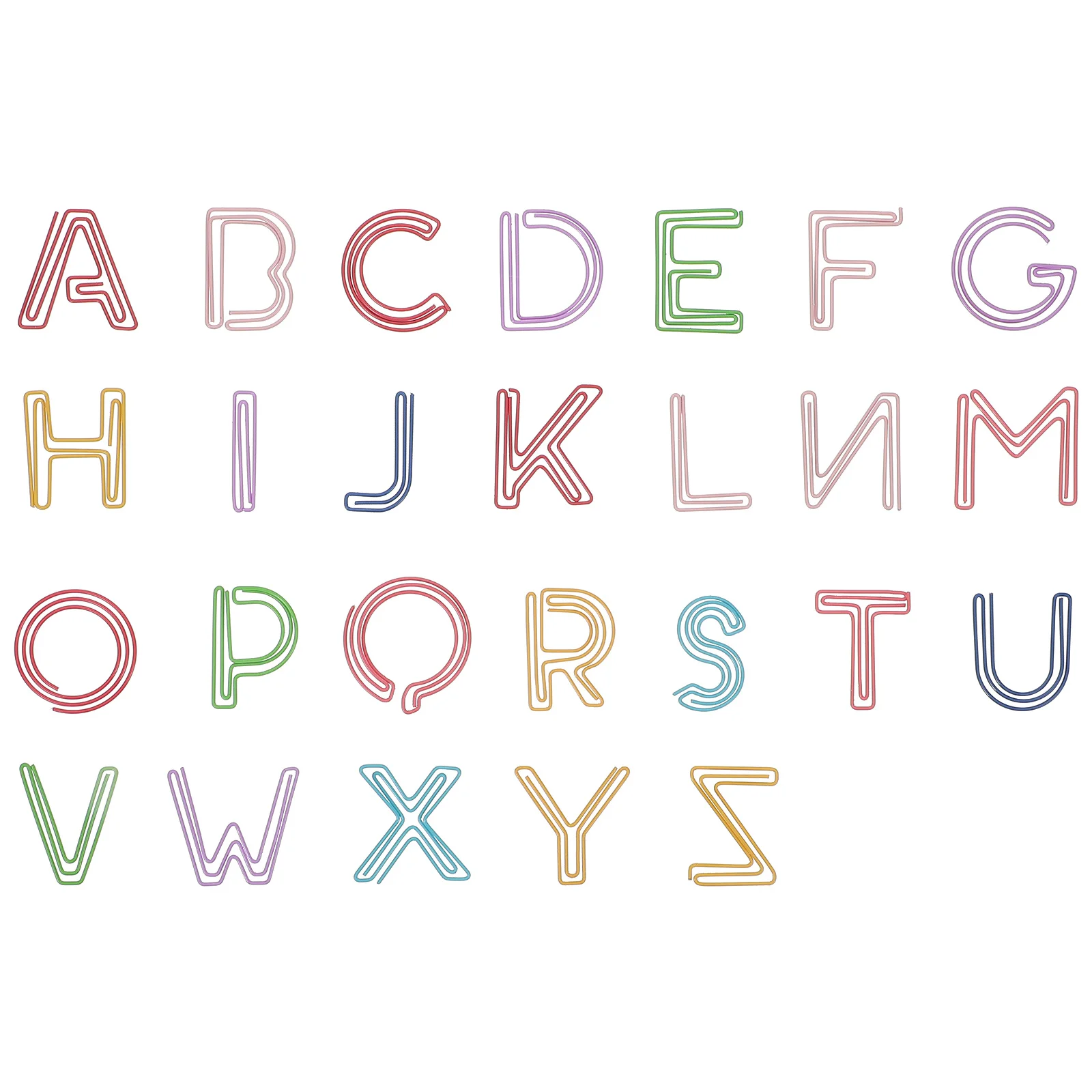 26 قطعة من مشابك الورق، مشابك معدنية سميكة، منظمات الملفات على شكل حرف محمولة للاستخدام المكتبي المدرسي، مستلزمات مكتبية #3