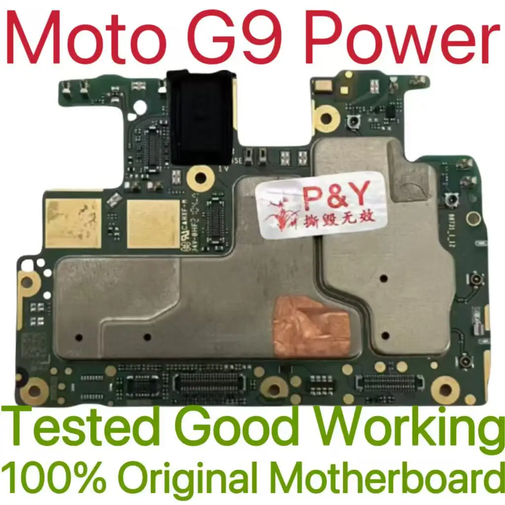 Placa base Original desbloqueada versión Global para Moto G9, placa de circuito probada con potencia, placa lógica principal para Moto G9 Power