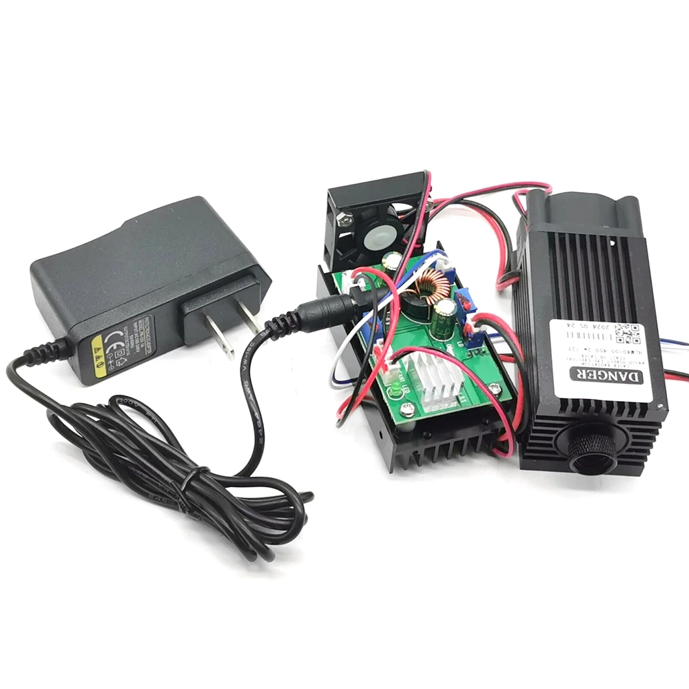 Adjustable High Power 450nm 4W /2W Blue Laser Diode Dot Module Engraver with Heatsink 12V TTL