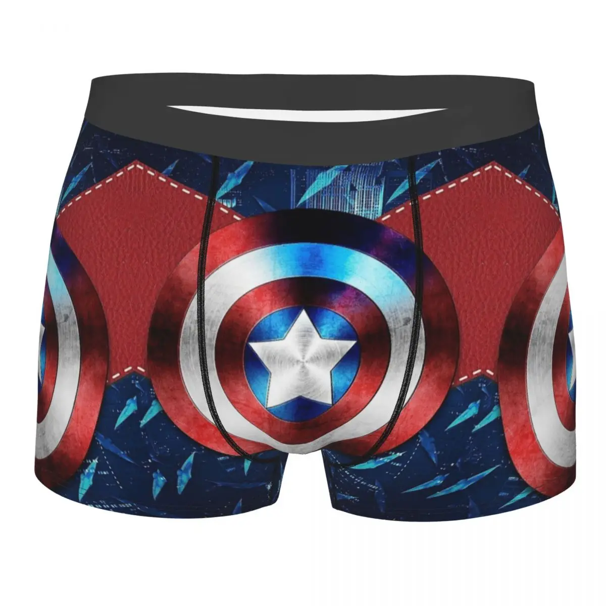 

Captain America Comics Boxer Shorts Men 3D Printed Male Breathbale Superhero Underwear Panties Briefs