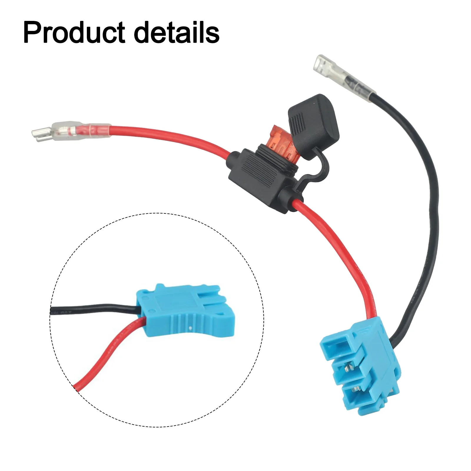 

40A Fuse Connector Battery Connector Impact-resistant ABS Plastic Lightweight And Sturdy 12V Battery-powered For Peg Perego