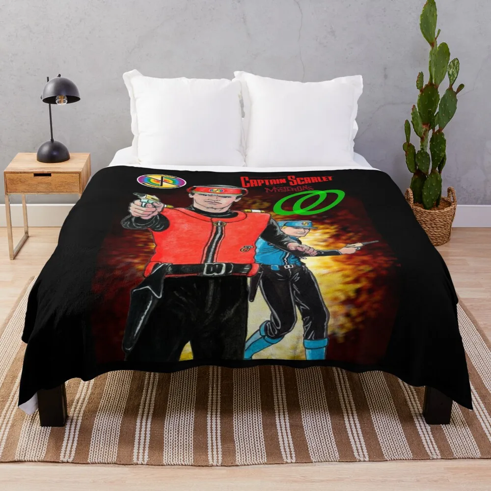 

Captain Scarlet and Captain Blue. Throw Blanket Camping Personalized Gift Decoratives Sleeping Bag Blankets