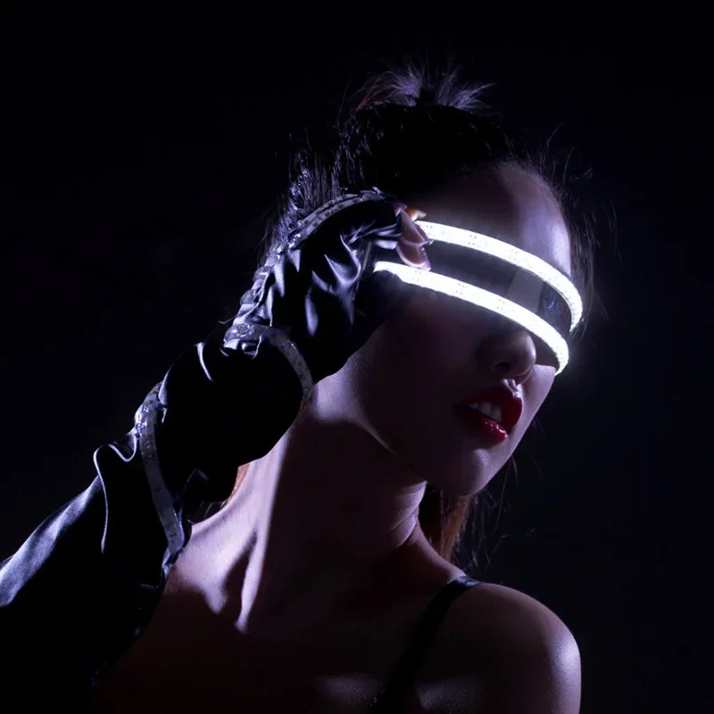 Lunettes d'éclairage de scène LED pour femmes et hommes, costume phtaleux, cosplay de fête d'Halloween, lumière créative, cool