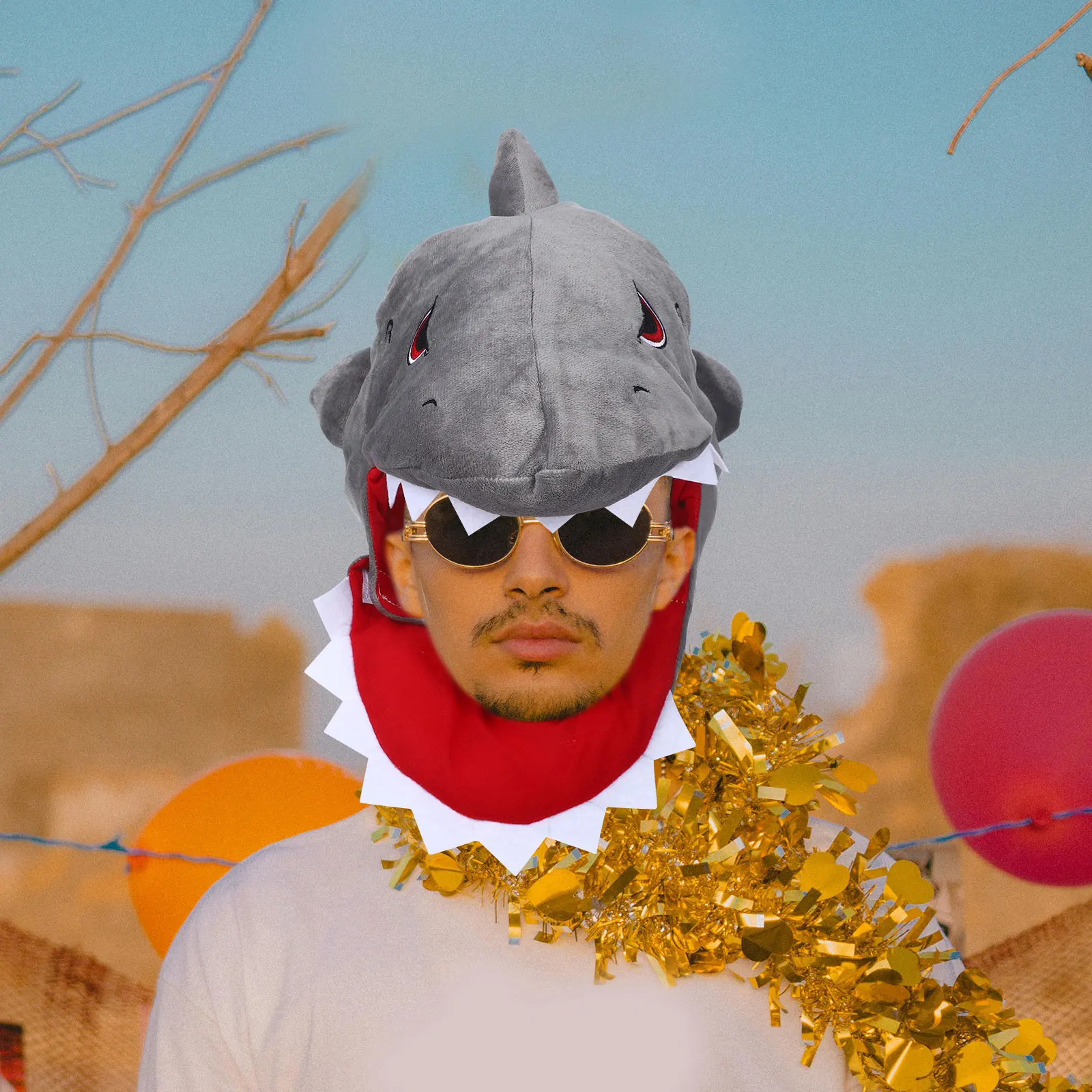 

Funny Shark Headband Hats Cap Photo Props Masquerade Festival Role Play Dance Carnival Gifts