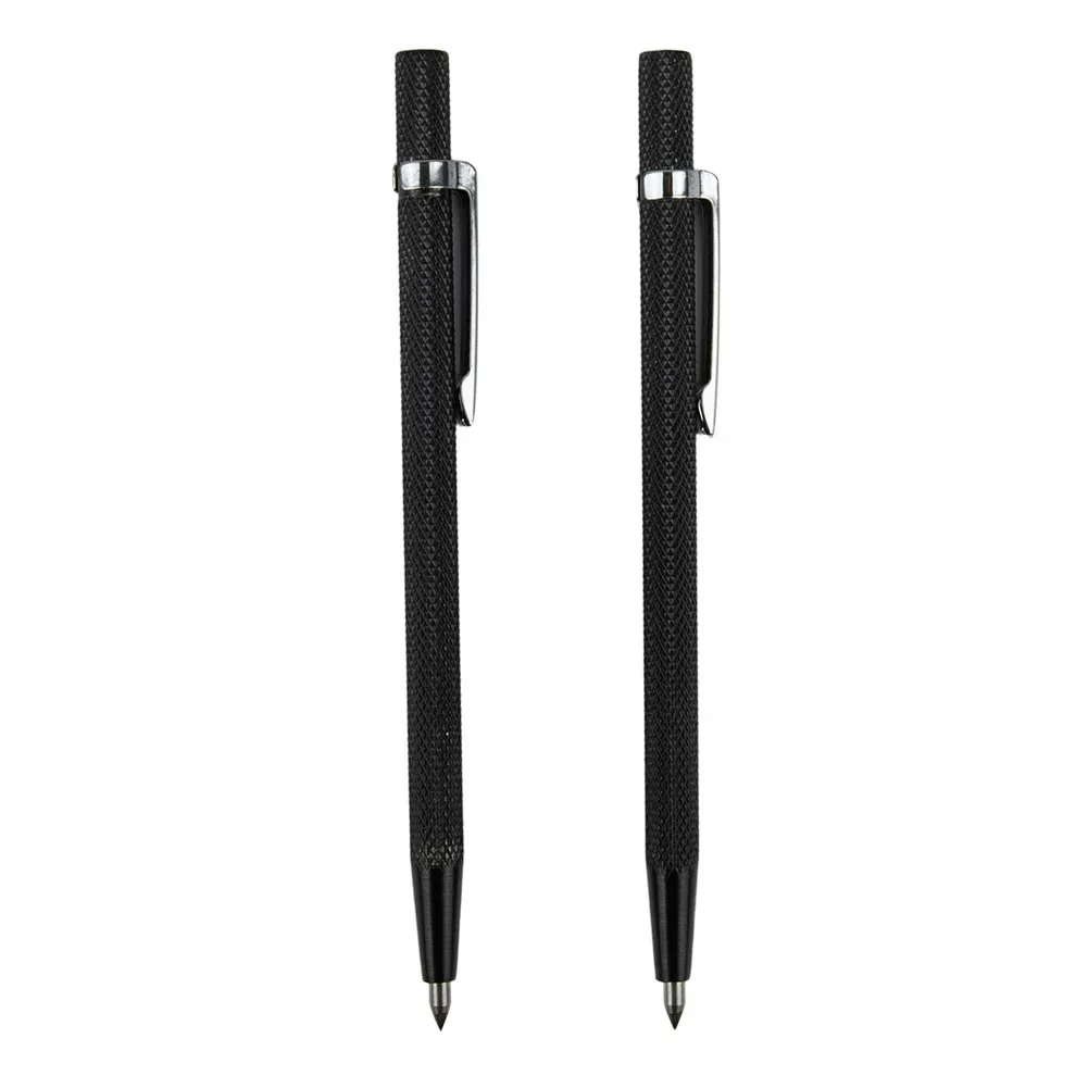 For Iron Sheets Tools Workshop Equipment Cutting Pen Metal Tile Cutting Pen Tungsten Carbide Tip 2PCS Black Lettering Pen