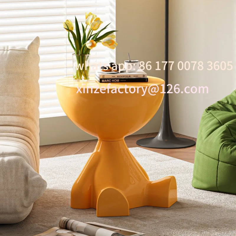 

Customizable bedside table Internet celebrity small round shelf coffee table removable bedside