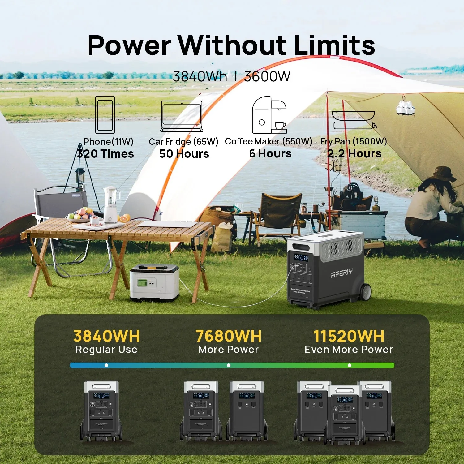 AFERIY P310 Estación de Energía Portátil – Batería LiFePO4 para Pesca - imagen 3