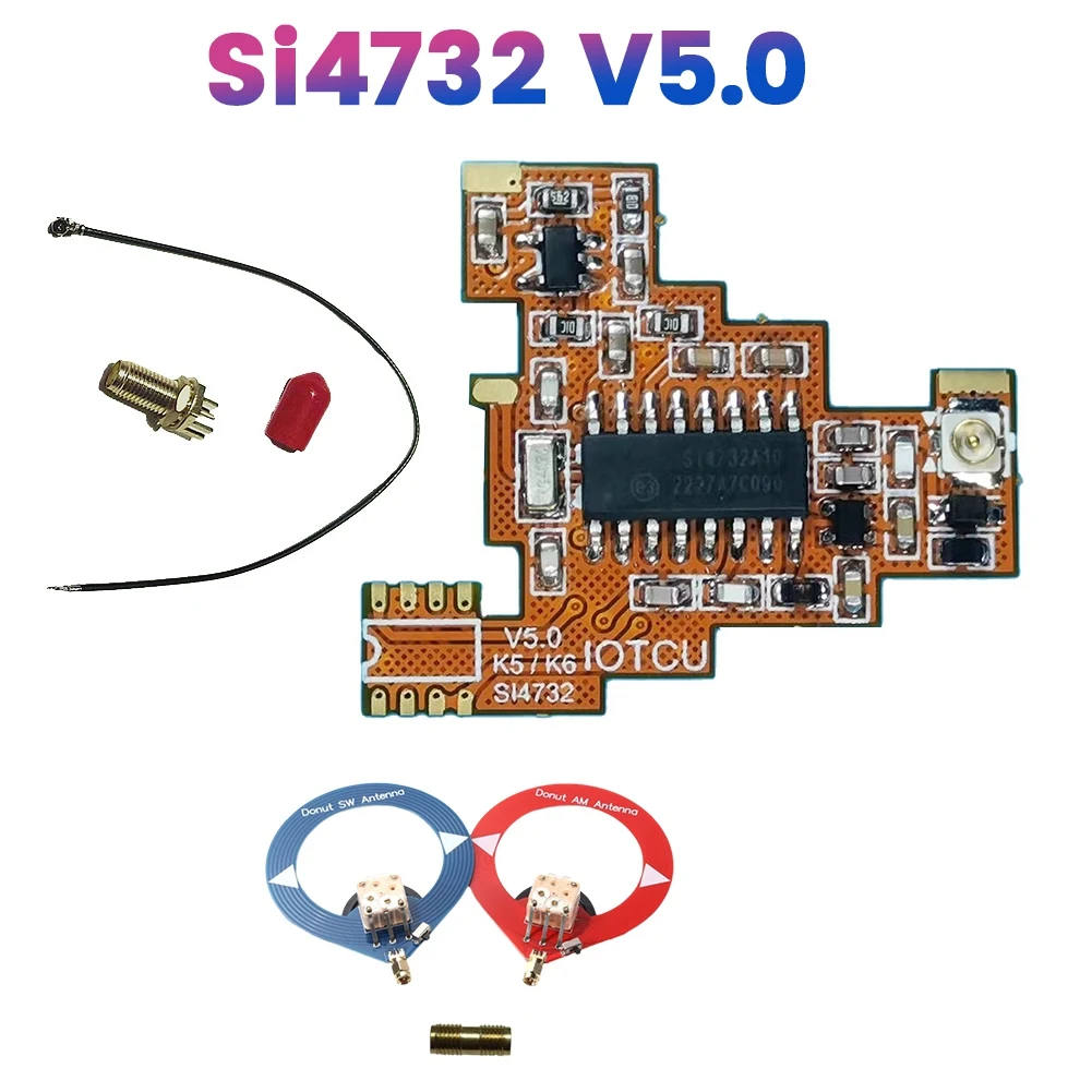 SI4732 V5.0 FPC Modification Module&Donut Antenna for Quansheng UVK5 K6 HF Shortwave Full Band/Single Sideband Reception