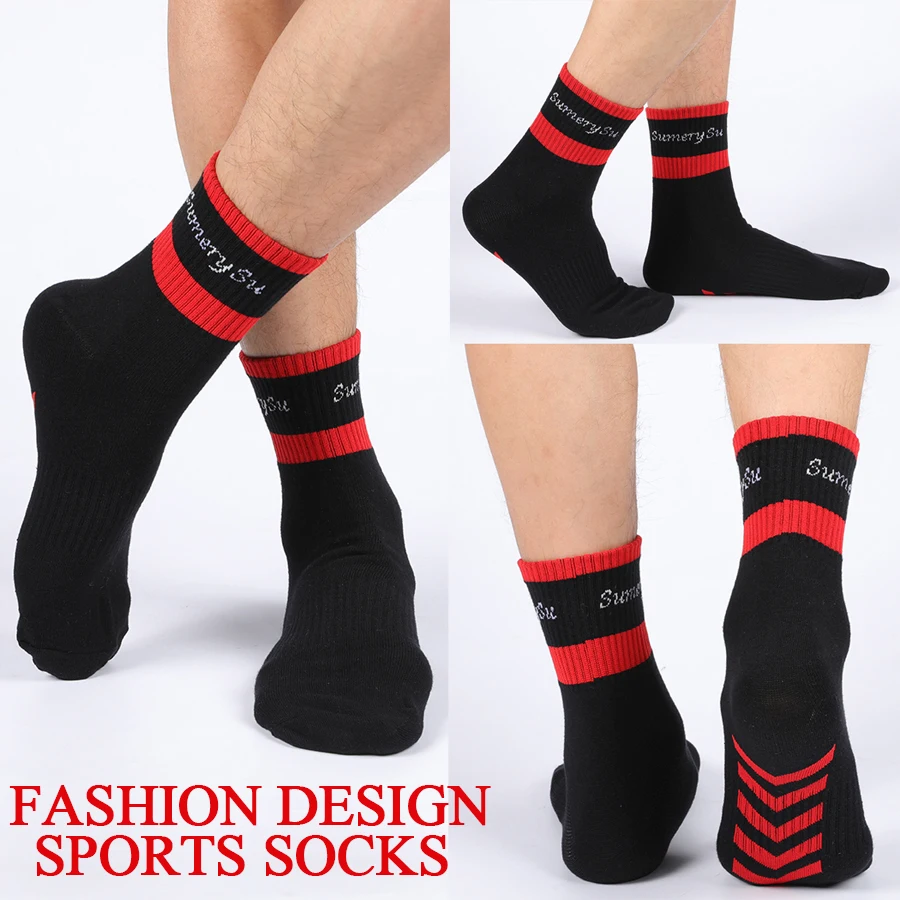 5 Pairs/Lot Running Socks Men Sports High Quality Cotton Colorful Outdoor Cycle Casual Breathable Long Sock Male Gifts 5 Styles