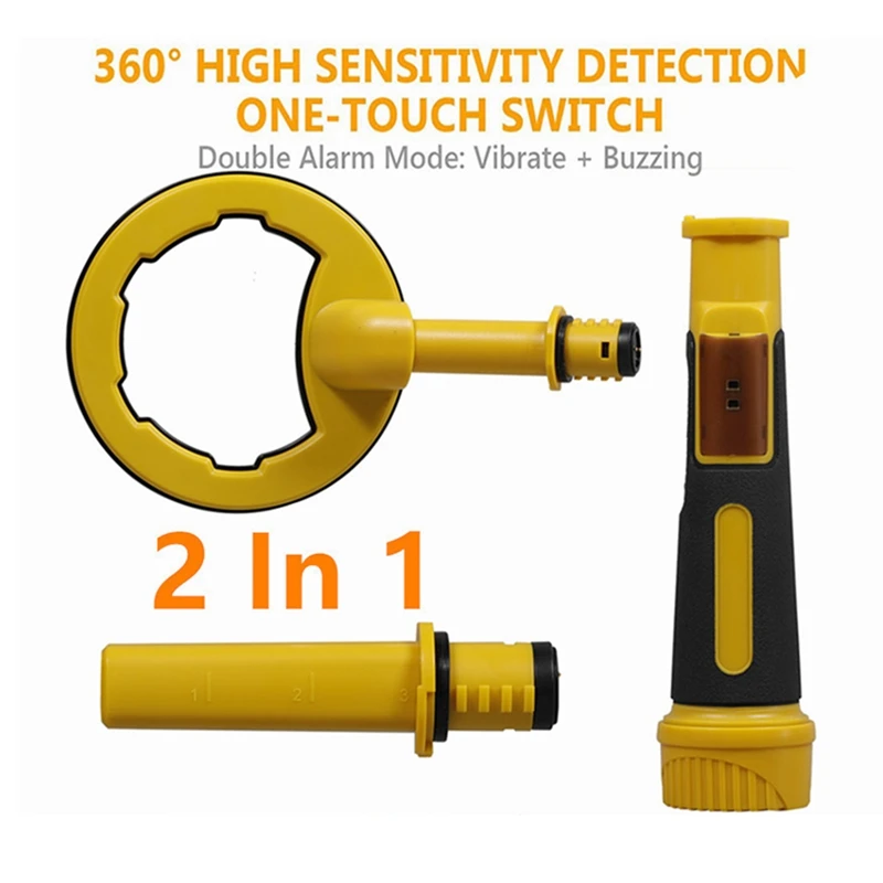 2 In 1 Underwater Metal Detector Pulse Pinpointer Diving Treasure Waterproof Metal Detector Handheld Metal Finder Durable