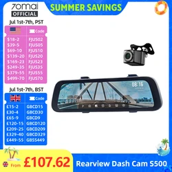 9.35 Inch Full Screen 70mai Rearview Dash Cam S500 1944P Auto Cam 138FOV 70mai S500 Mirror Car Recorder Stream Media Car DVR