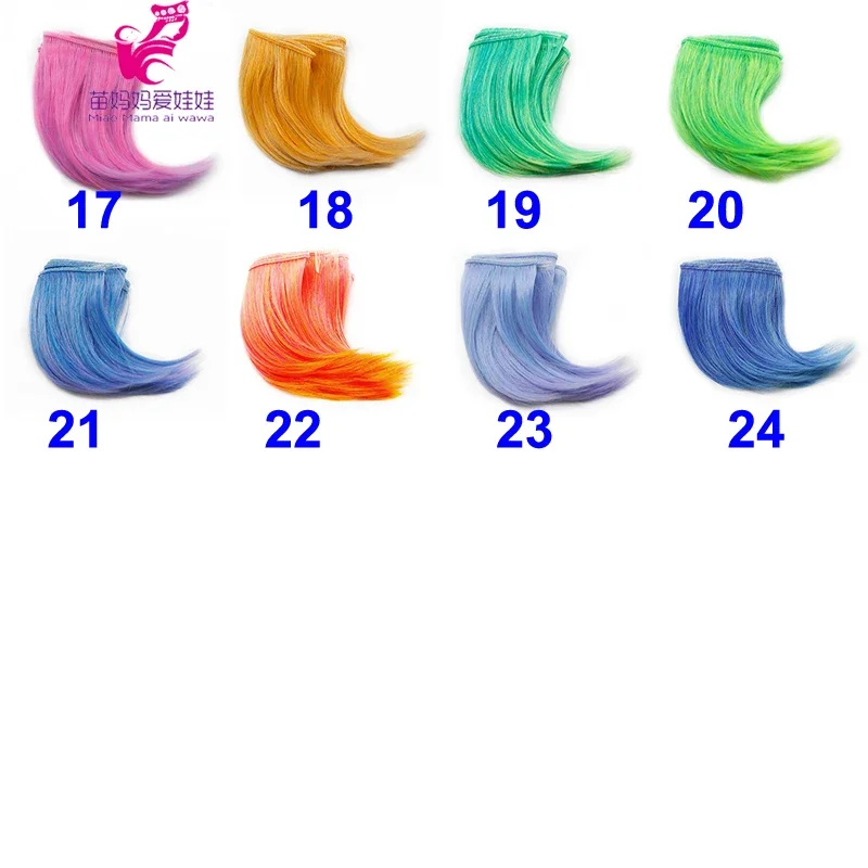 Factory Offer 10cm and 15CM Doll  Hair High-temperature Synthetic Doll Wigs Diy Doll Hair