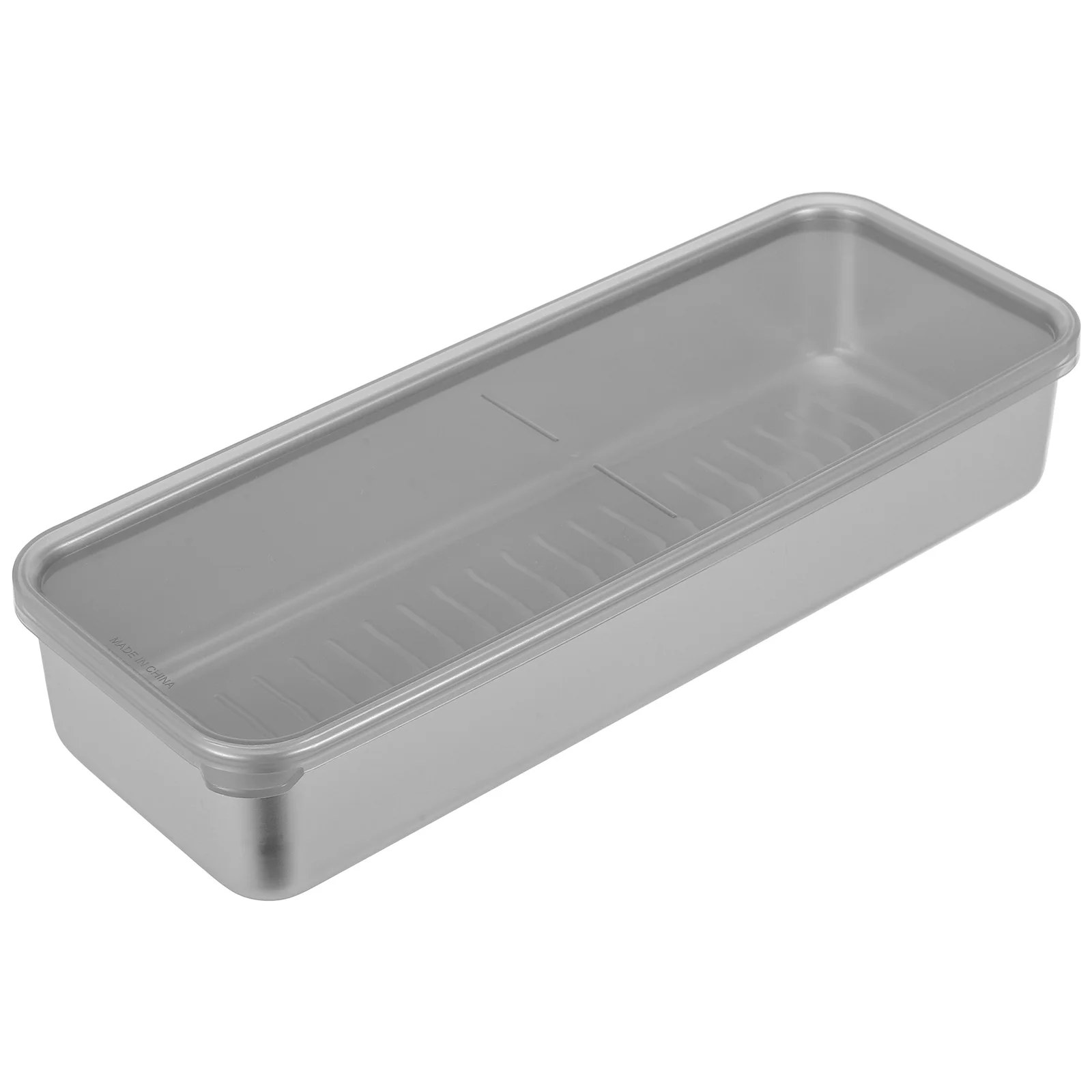 

304 Stainless Steel Food Container 27x10x5cm Bacon Storage Fridge Box Produce Saver Meat Keeper Fruit Organizer Refrigerator