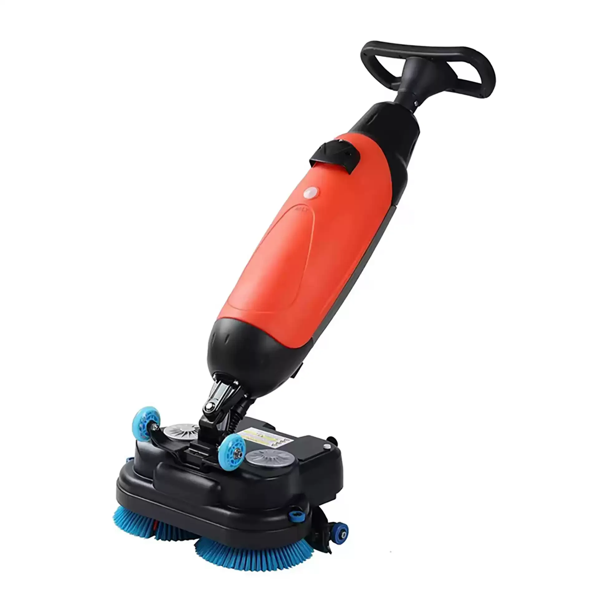 Small hand-pushed double brush mini floor scrubber, washing and mopping three-in-one mopping machine