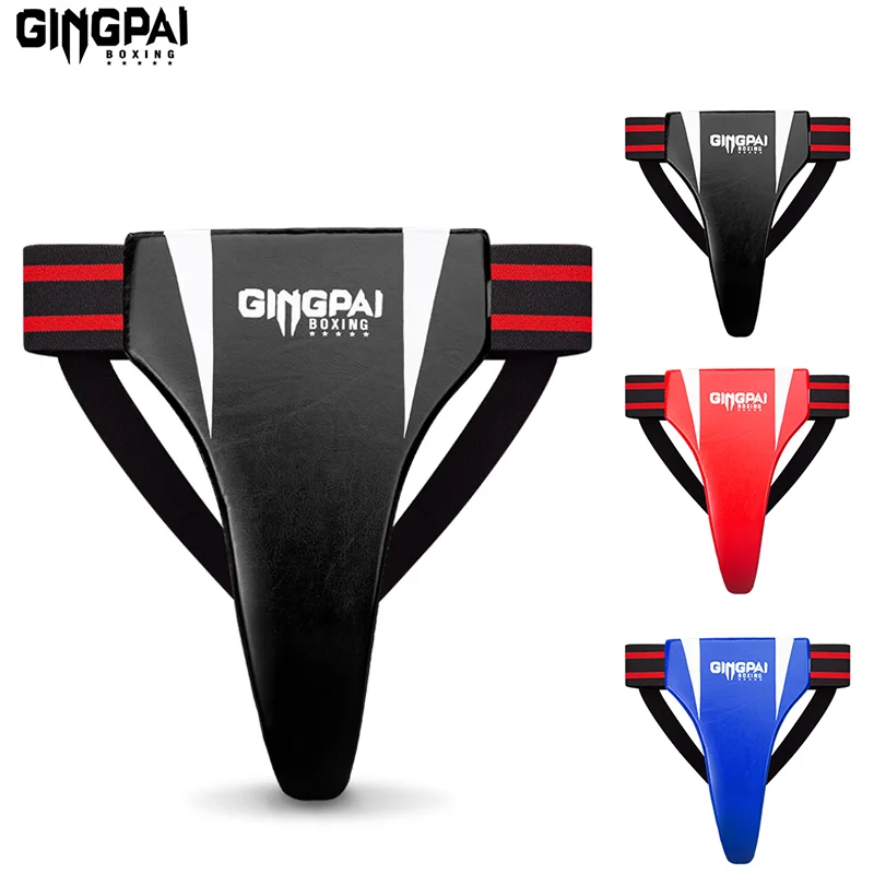 Black Thicken Adult Male Kids Sanda Crotch Guard Taekwondo MMA Groin Protector Kick Boxing Penis Protection Guard Men Jockstrap