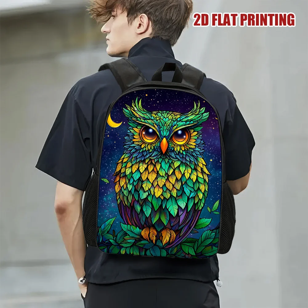 

Рюкзак Color Owl Night Sky - легкий, с застежкой-молнией, подходит для студентов, школьный рюкзак с принтом совы