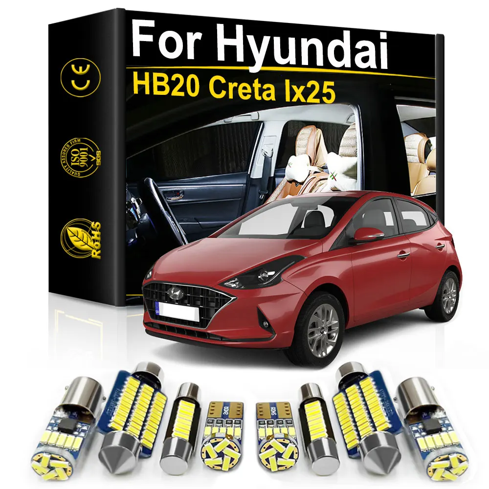 Interior LED Light For Hyundai HB20 Brasil Ix25 Creta 2012 2013 2014 2015 2016 2017 2018 2019 2020 Accessories Canbus Lamp