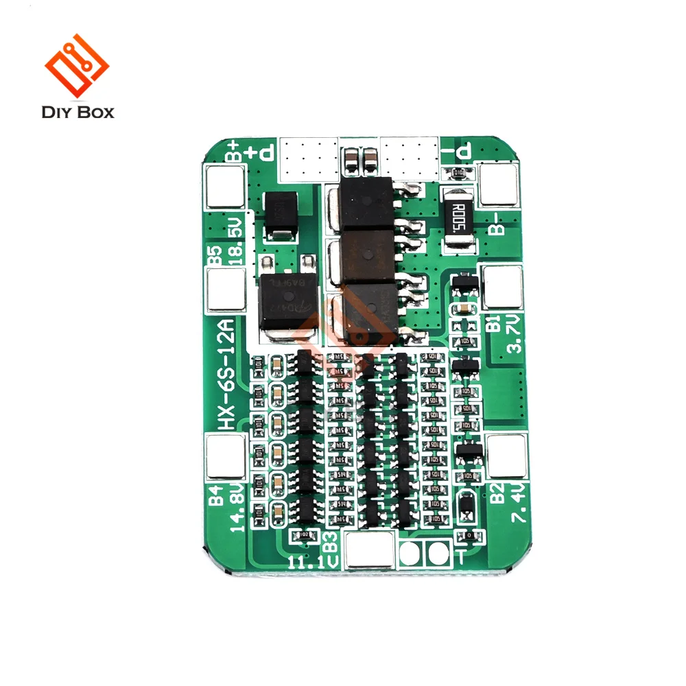 6S 15A 22V 24V Li-ion moduł ładowarki baterii litowej ładowanie płyta ochronna PCB BMS dla 3.7V 18650 Li-ion Cell podwójne funkcje