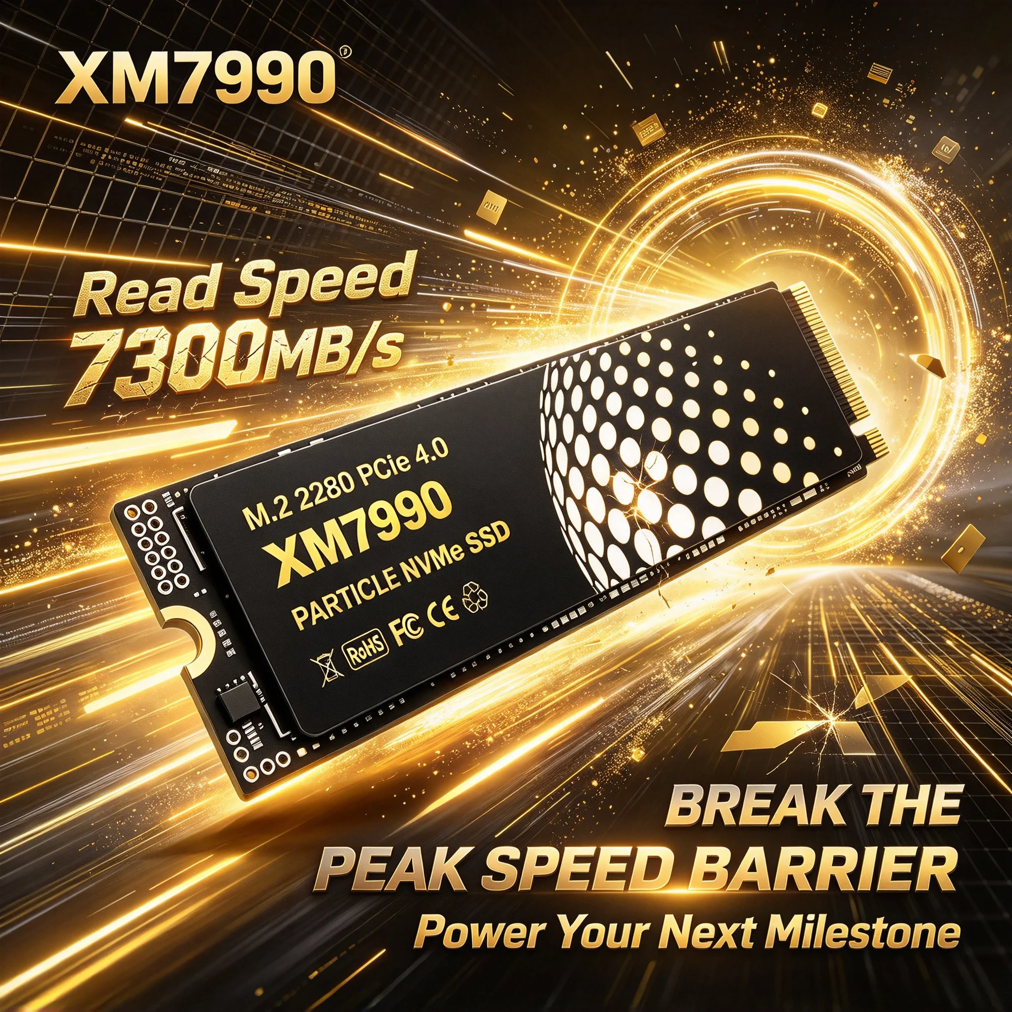 High Speed Storage, XM7990 M.2 NVMe Solid State Drive, 2TB/500GB/4TB/1TB, Laptop, Desktop, Notebook, Computer. Fusion Max.
