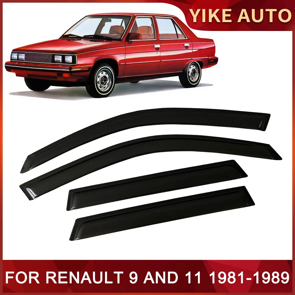 

Window Visor for RENAULT 9 and 11 1981-1989 Weathershied Door Visor Wind Sun Rain Guards Side Window Wind Deflectors Auto Part