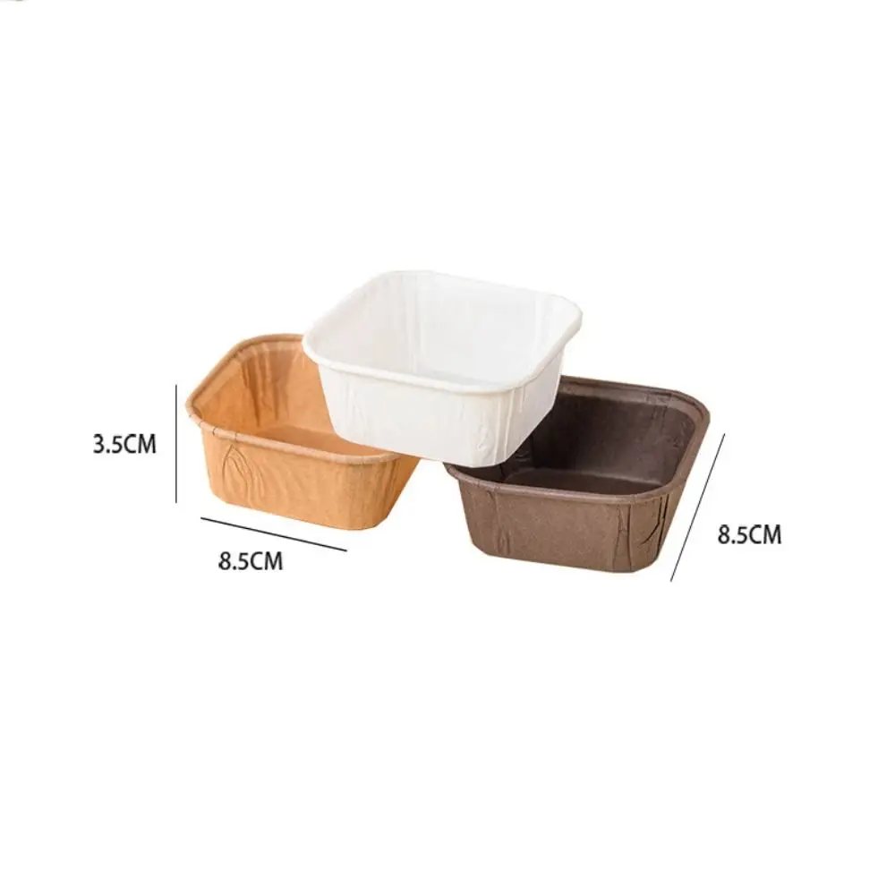 50Pcs Square Muffins Paper Cupcake Cake Mold Baking Tray Cupcake Liner Wrapping Cups Paper Decoration Baking Cup