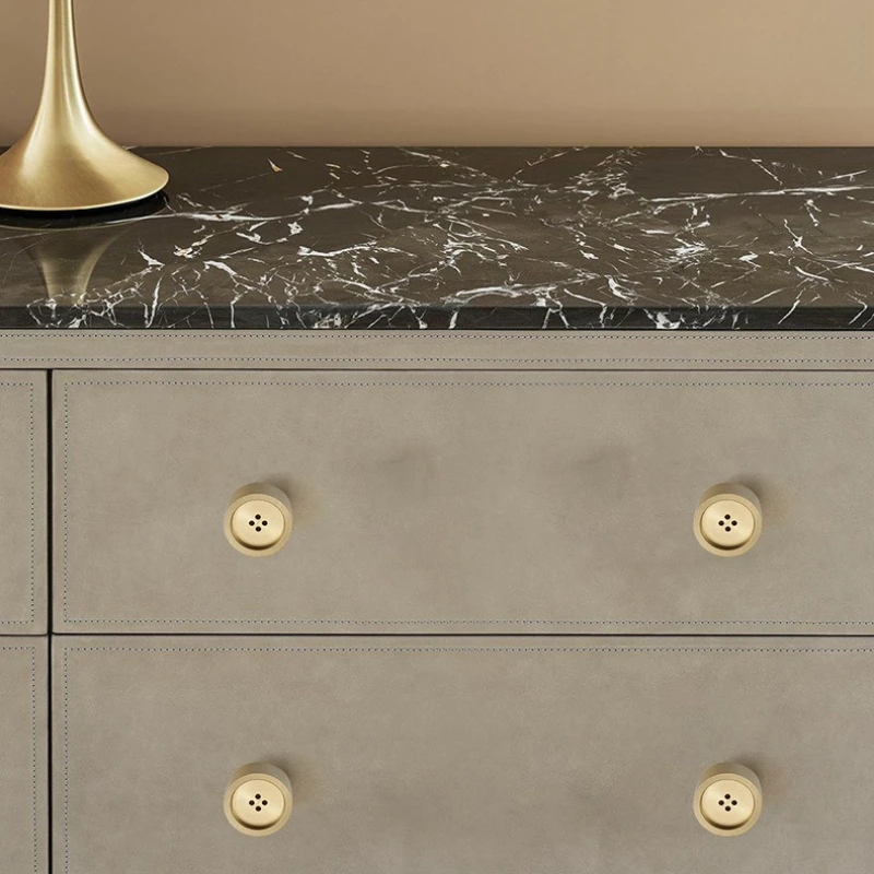 Brass French Style Light Luxury Single Hole Drawer European Style Handle Creative Cabinet Wardrobe Door Hardware Handle Knob