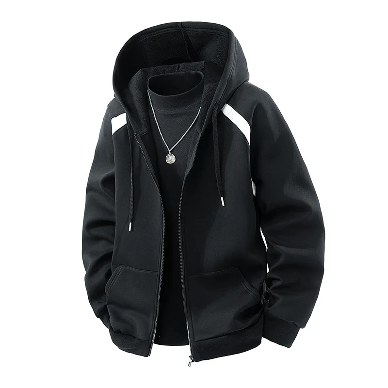 

Мужская повседневная куртка с капюшоном, весна-осень, новый стиль, модный тренд, двухцветный лоскутный топ