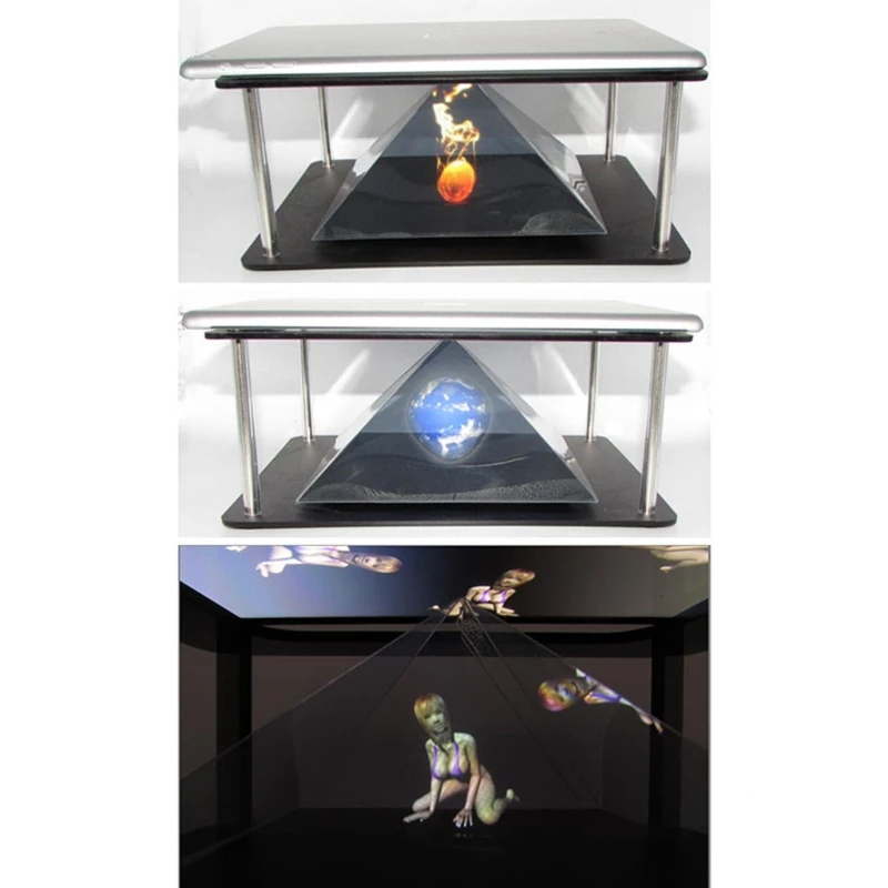 Universal Pad Tab-let PC 3D Holo-graphical Hologram Display Stand Projector Py-ramid Personal Entertainment Present