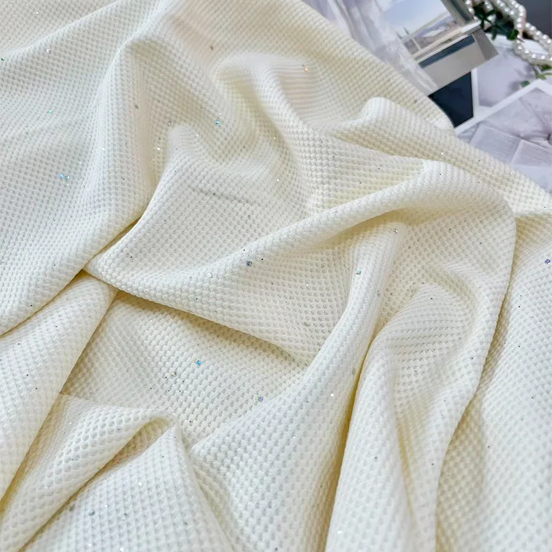 تصميم جديد نواة الذرة بالإضافة إلى الترتر نسيج رياضي محبوك بطانة مطاطية الملابس تي شيرت ملابس اليوغا نسيج ذاتي الصنع