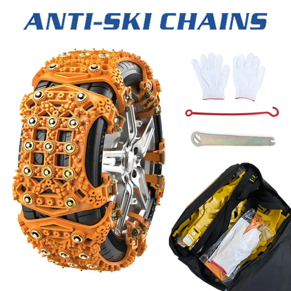 

Winter Snow Anti-Skid Tyre Chains Car Tire Nonskid Chain Tyre Car Chains Snow Chains For Cars Most Car Wheel Outdoor Emergency