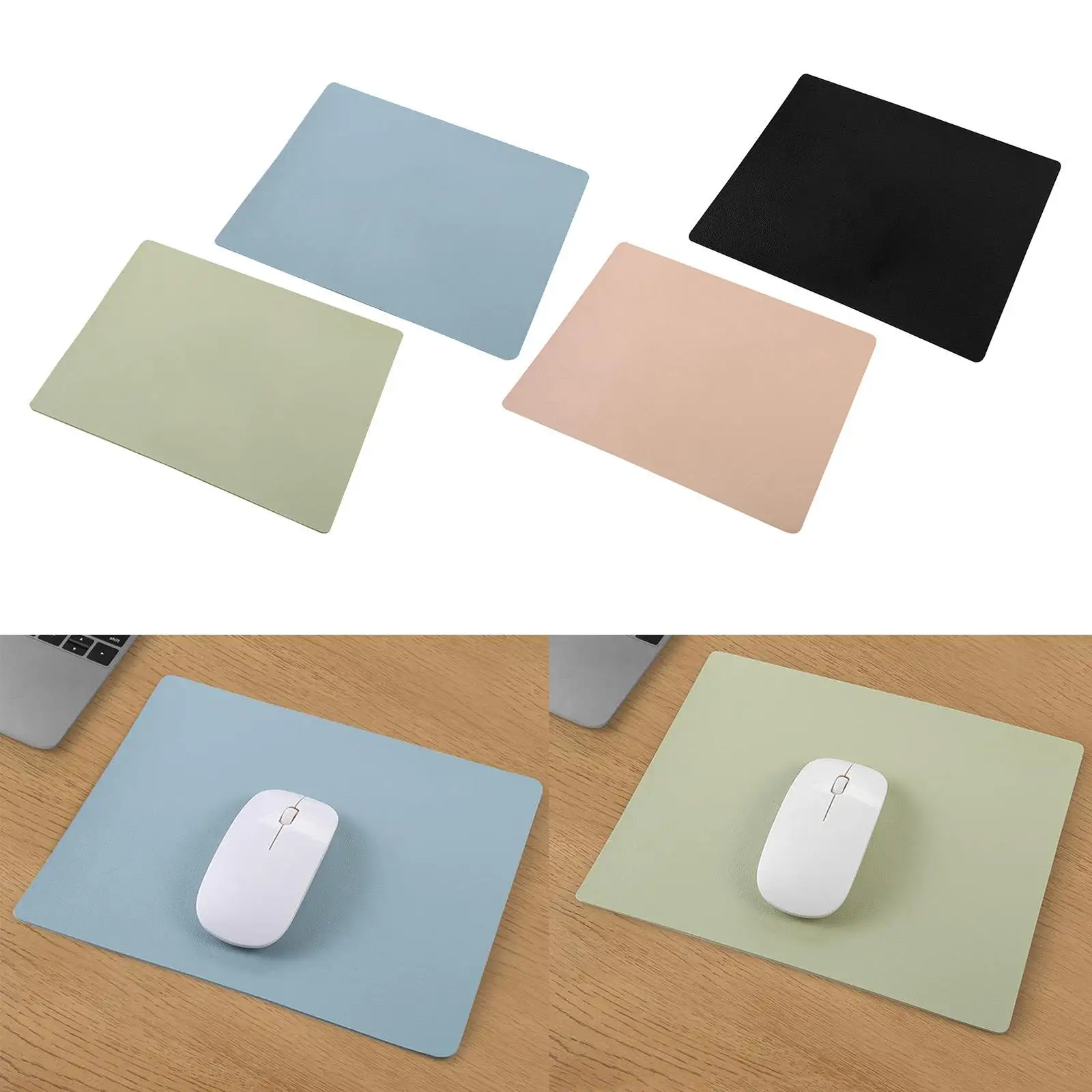 Alfombrilla de ratón de cuero PU para juegos, alfombrilla de ratón para el hogar, PC, ordenador, portátil, 23x19cm