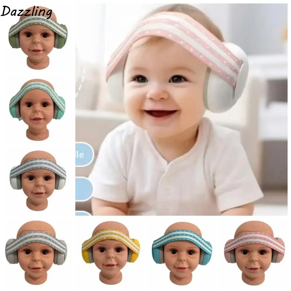 

2 in 1 Noise-Reducing Earmuffs Lightweight Durable Baby Ear Muffs Elastic Headband Noise-proof Infant Noise Reduction Earmuffs