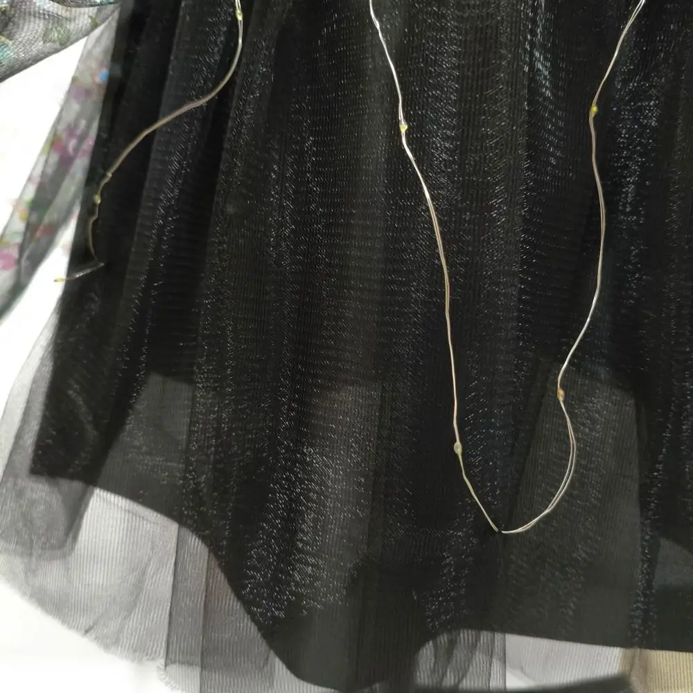 40cm Adult Tutu Skirt Elastic Waist with Liner Halloween Costume Skirt Irregular Hem Printed Pattern Cosplay Skirt