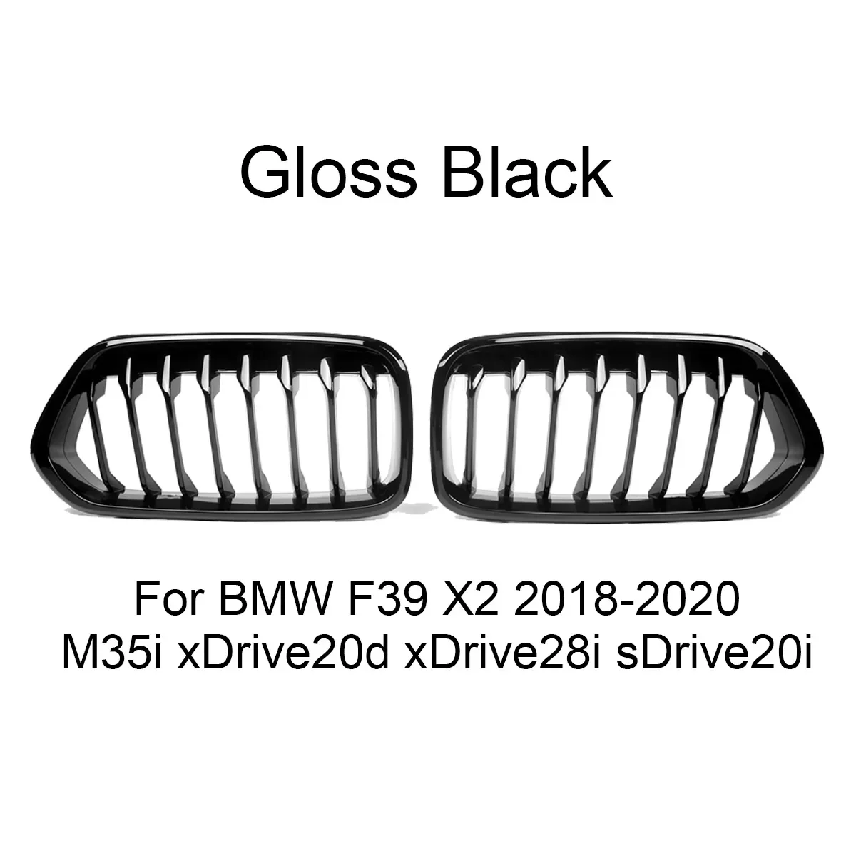 Double Single Front Bumper Kidney Double Line Grille For BMW F39 X2 Series M35i xDrive20d xDrive28i sDrive20i 4 Door 2018-2020