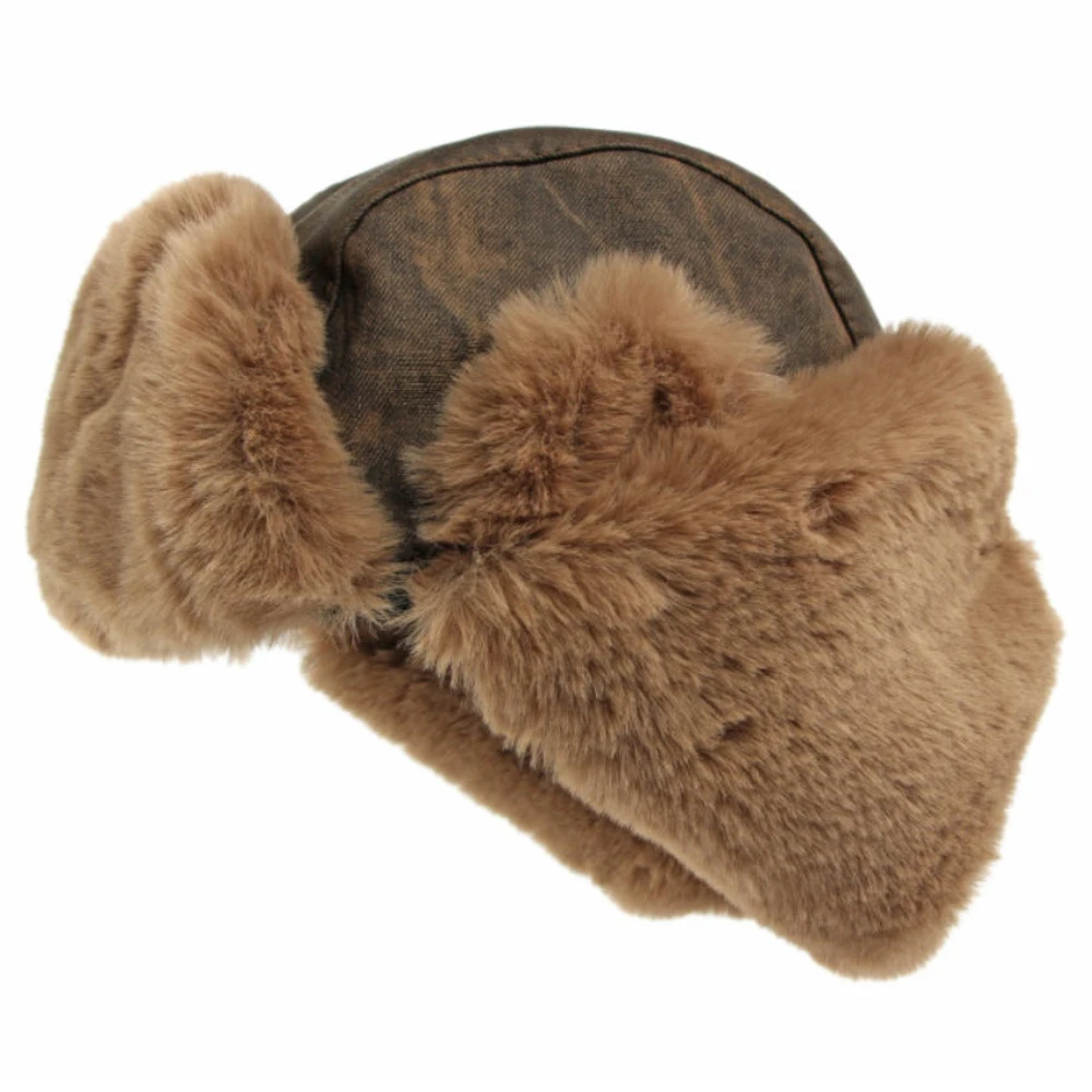 HT4983 Cappello russo Cappelli invernali spessi e caldi per uomo Donna Pelliccia soffice Cappello russo Maschio Femmina Sci Paraorecchie Cappello bomber antivento