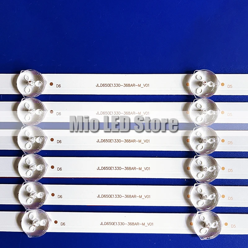 LED شريط إضاءة خلفي 7 + 7 مصباح ل L65M5-AD JL.D650E1330-368AR 368AL M V01 MI65T33_6X14_MCPCB_A_V2