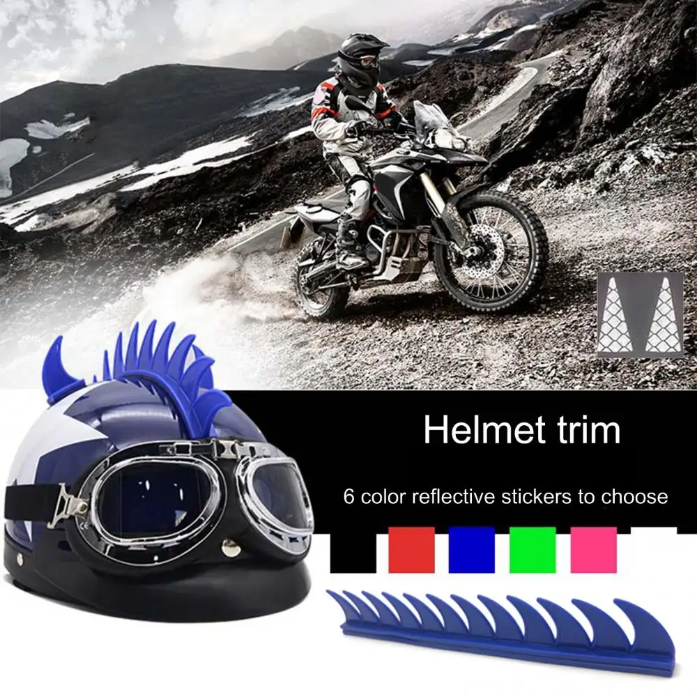 Universal Motorcycle Modified Helmet Sticker Personalized Cockscomb Horns Decal