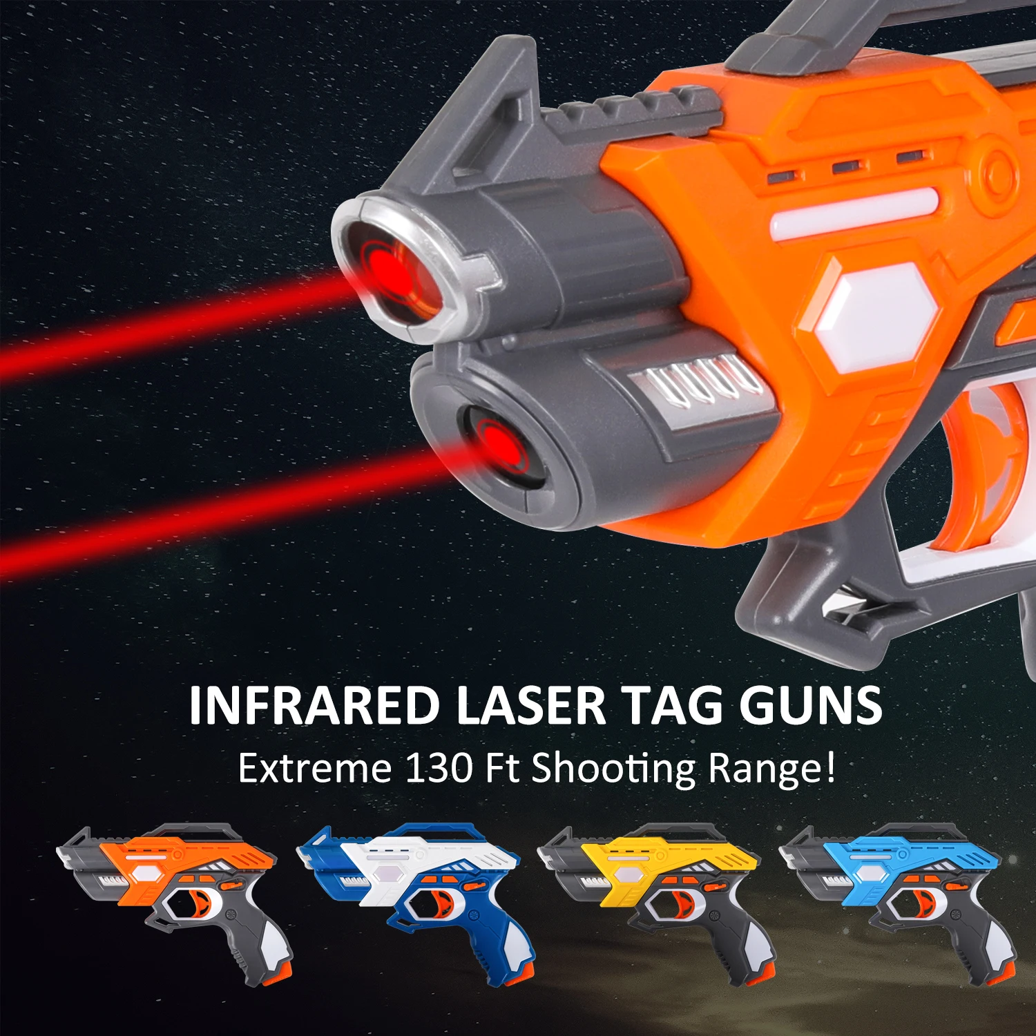 Laser Tag Guns Vests Set of 4 Battle Game Electric Infrared Toy Guns Weapon Kids Laser Gun Pistol for Boys Indoor Outdoor Sports