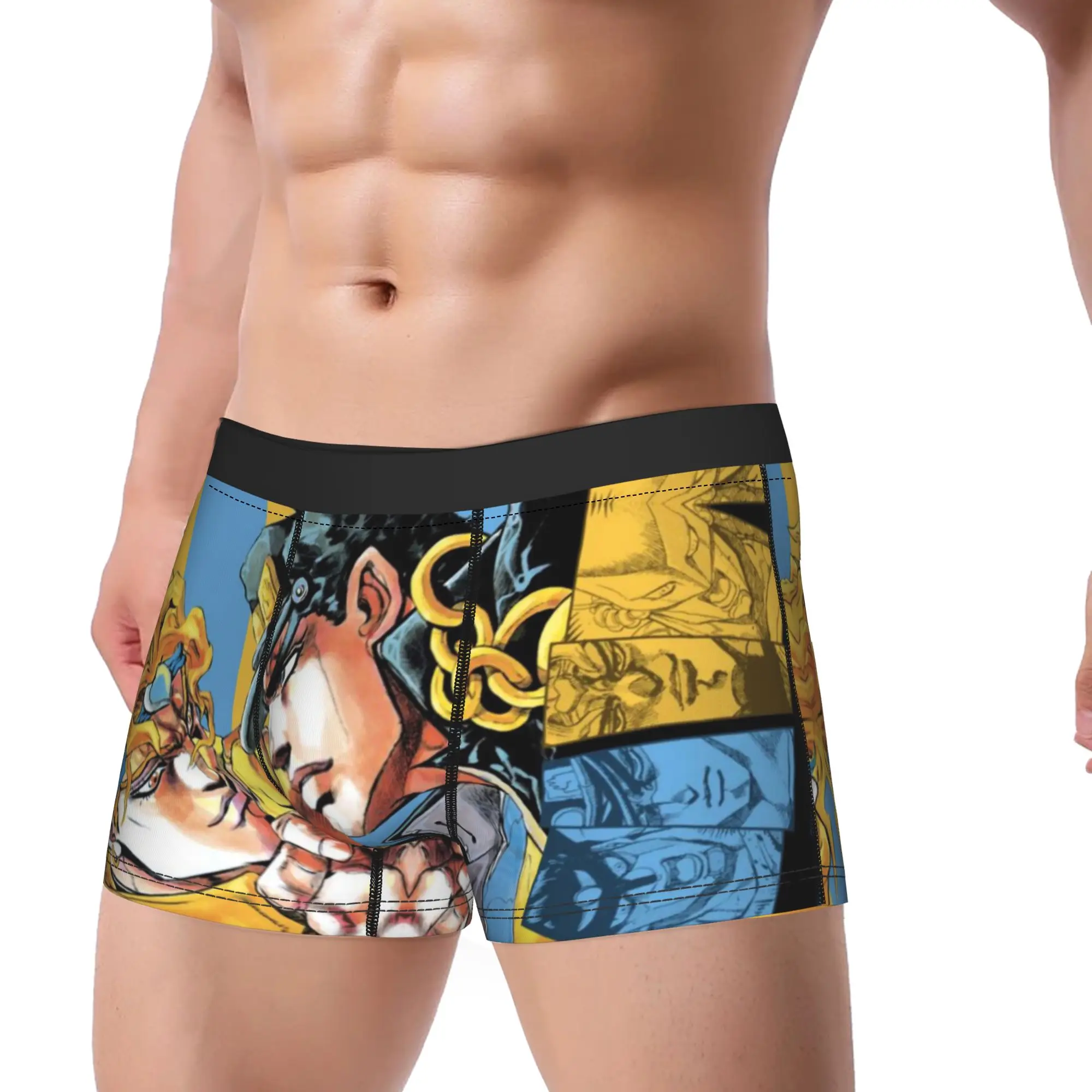 Surreal Bizarre Art JoJo's Bizarre Adventure Underpants Breathbale Panties Male Underwear Print Shorts Boxer Briefs