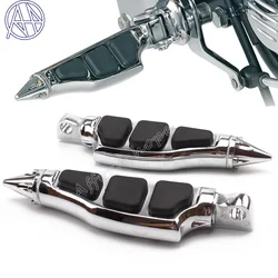 Spike Pegs Unique Stiletto Footrest Chroming Footpegs Pedal Fit For Harley Davidson Softail Sportster Dyna Custom