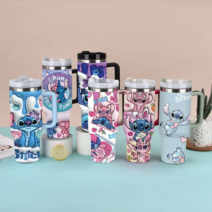 كوب سيارة 40 أونصة بمقبض ترمس من الفولاذ المقاوم للصدأ كوب ثلج للسيارة Big Mac #1