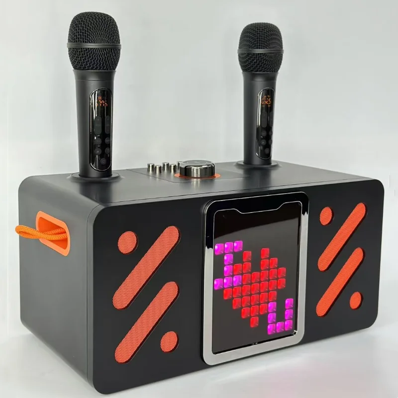 

Ultra High Power TV Mobile Phone Home Karaoke Speaker Wireless Bluetooth Dual Microphone Integrated KTV Audio Caixa De Som