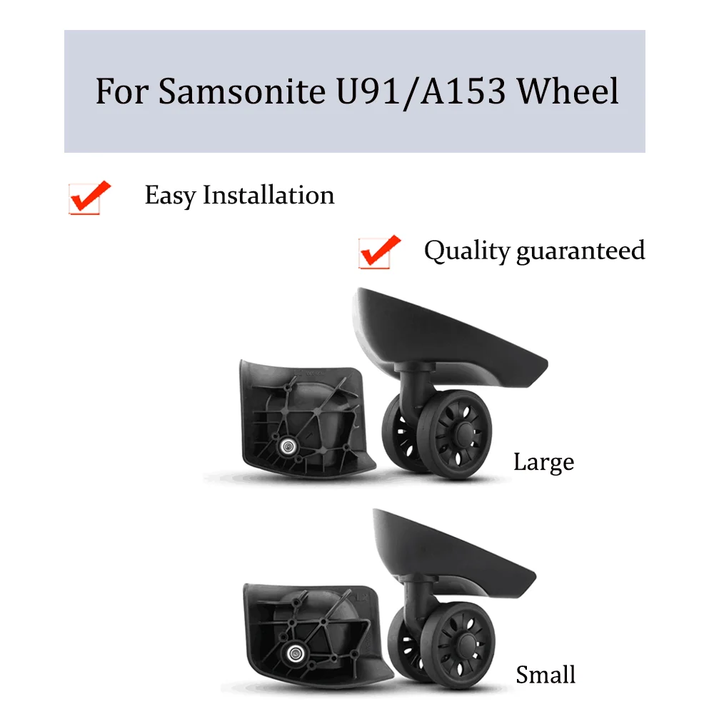 

For Samsonite U91/A153 Universal Wheel Replacement Trolley Case Luggage Pulley Silent Smooth Shock Absorbing Caster Wheels