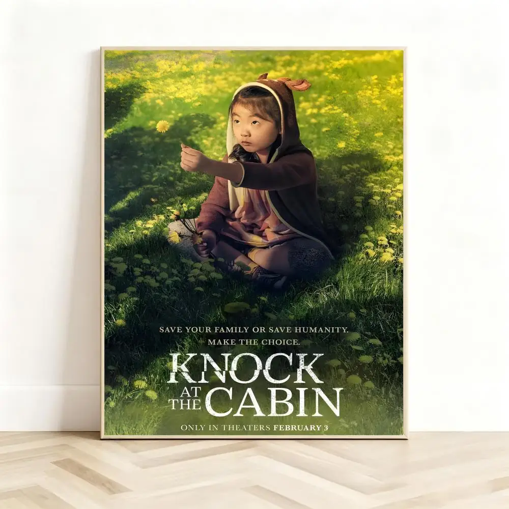Suspenseful Thriller Movie K-Knock at the Cabin Poster Classic Self-Adhesive PP Wall Sticker for Living Room Bar Decor Gift